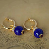 龢盒原创 克莱因蓝的夏夜 老矿青金石耳坠 耳环 商品缩略图3