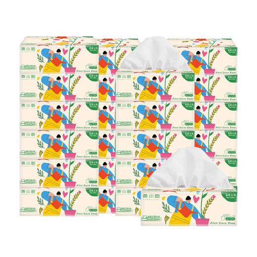 黄小厨原木纸巾餐巾纸抽纸  24包 （80抽/包） 商品图4