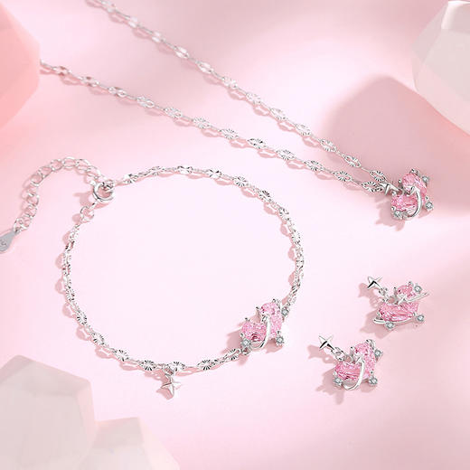 卡蒂罗/KADER 在逃公主系列 心动魔法手链 925银梦幻爱心大颗粉锆童话设计可调节手饰 梦幻俏皮甜美可爱配饰 礼盒 商品图3