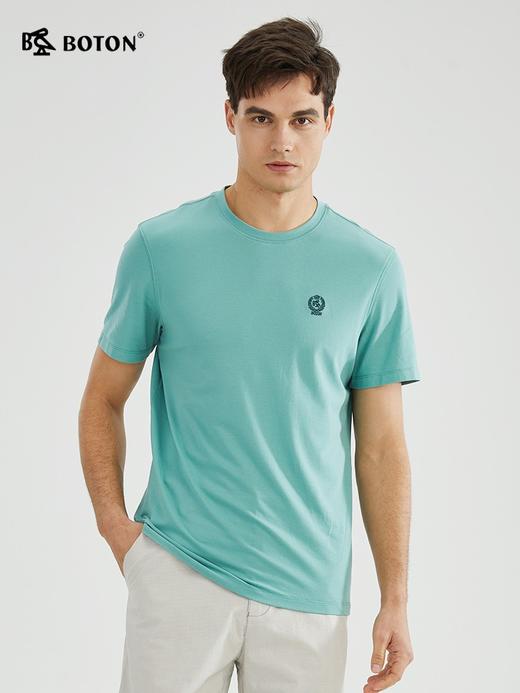 [爽滑透气]波顿春夏男士圆领纯色棉短袖莫代尔T恤高端MT965223 商品图1