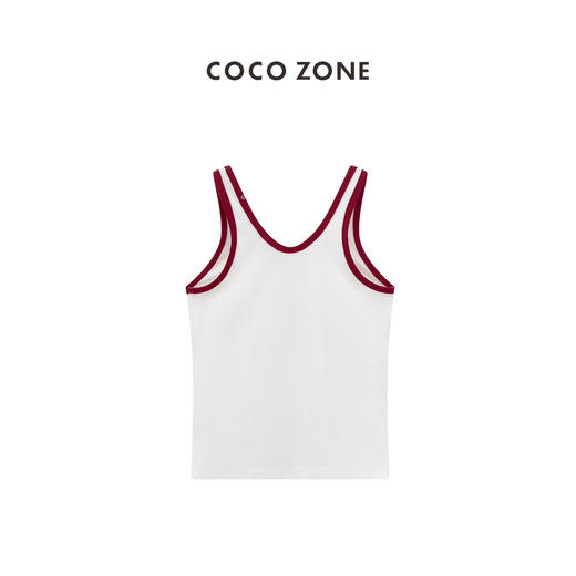 COCO ZONE 夏季设计感字母印花无袖背心百搭修身显瘦上衣CC2B0803 商品图1
