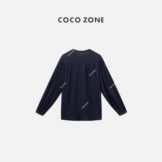 COCO ZONE ”黛西“夏季立领长袖衬衫设计感显瘦百搭上衣CC1B1232 商品图1