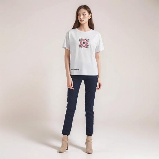 深山集市国潮民族风刺绣重磅短袖时尚情侣款宽松圆领中国风T恤 商品图2