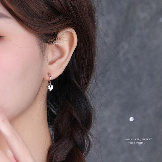 【简爱】S925银爱心耳饰【YXS-E2328】 商品图3