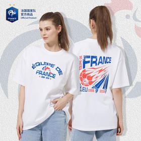 【官方正版】法国国家队 |白色助威印花T恤欧洲杯款球迷运动短袖夏