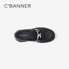 千百度复古新中式厚底乐福鞋女款秋季深口黑色小皮鞋增高A24453907 商品缩略图2
