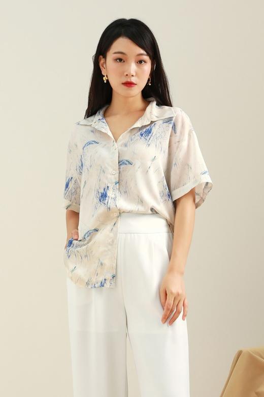 LNNNS 米色涂鸦印花衬衫 12706 商品图0