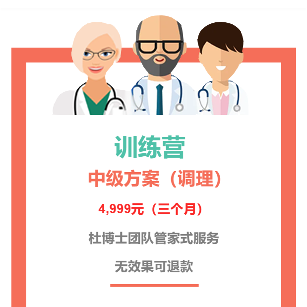 中级方案，通过调整饮食结构，平衡肠道菌群，改善肠道健康，减轻慢性炎症水平，提高器官脏器功能，保证身体营养供应，改善身体亚健康的状态