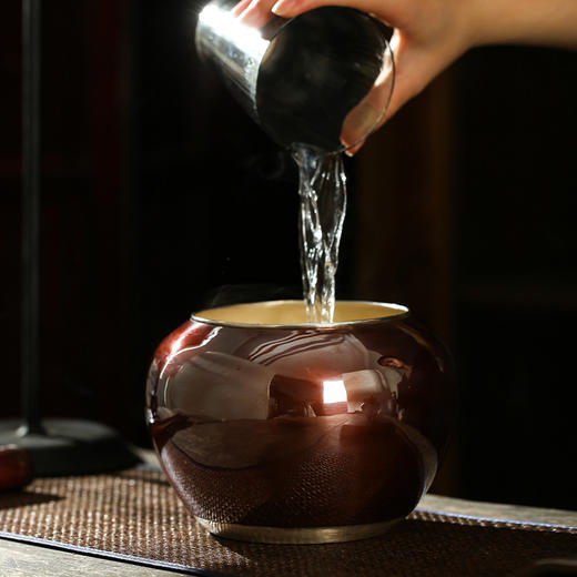 鹤鼎堂于飞系列乐胥建水镜面（铜包银）（缺货） 商品图2