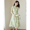 【专属特价】熙世界2025夏新款女装新中式国风花卉蝴蝶印花连衣裙改良旗袍裙 商品缩略图1