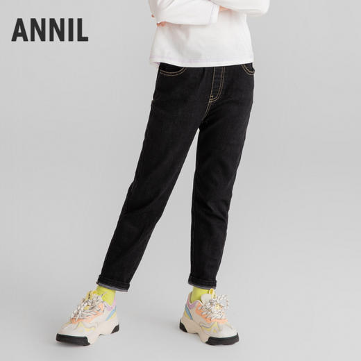 女童全腰牛仔单裤秋季新款安奈儿童装EG436551 商品图1