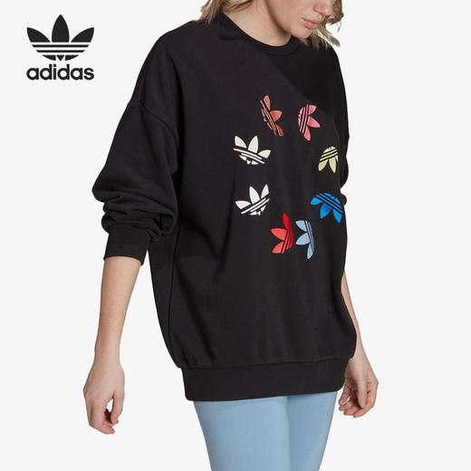 （YY）adidas/阿迪达斯  三叶草2021新款女子运动圆领卫衣 H36845 商品图1