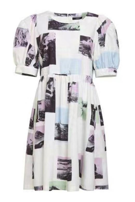 Y.SING衣香丽影 泡泡袖印花连衣裙 12470 商品图5