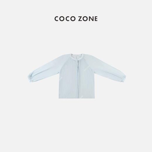 COCO ZONE 气质衬衣圆领袖口松紧轻薄舒适上衣  23C18800 商品图0