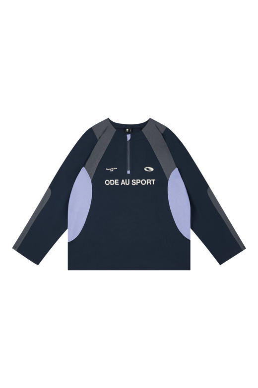 oneup拼色半拉链训练T恤 商品图8