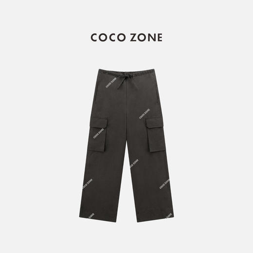 COCO ZONE ”户外工装“夏季复古松紧腰工装裤百搭直筒休闲裤CC1B1378 商品图0