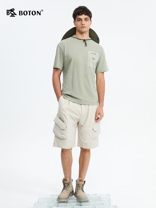 波顿夏季男士冰爽短袖t恤美式休闲设计感小众高端上衣MT009224 商品图2