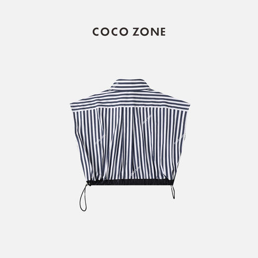 COCO ZONE 新款休闲时尚抽绳条纹衬衫上衣 23C29072 商品图1