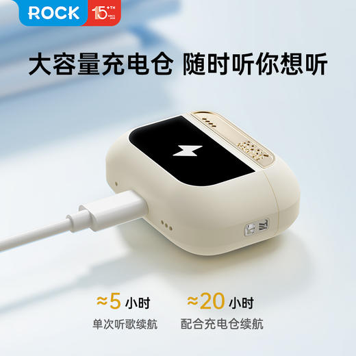 ROCK A5 Pro 智能屏ANC主动降噪蓝牙耳机 商品图5