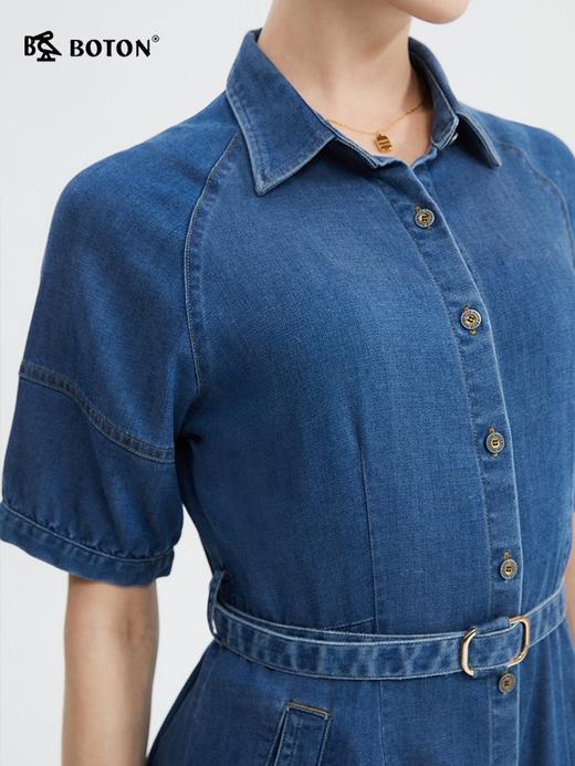 波顿女士春夏季冰爽牛仔连衣裙美式休闲高级感时尚裙子LD252224 商品图3