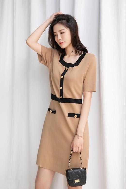 Le Malene 撞色法式小香风针织连衣裙 13034 商品图0