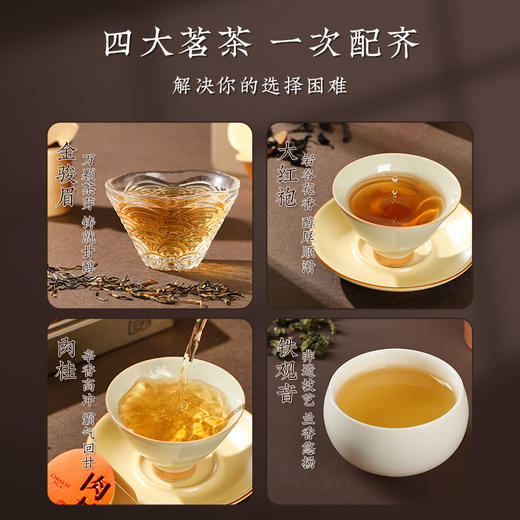 【东方茶韵】去寻 微信会员专享 特级金骏眉红茶大红袍肉桂铁观音乌龙茶小罐装茶叶礼盒装115g 商品图2