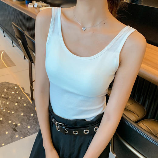 抖音爆款带胸垫运动内搭美背吊带网红爆款小背心女夏外穿潮打底女 商品图2