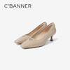 【静音系列】千百度羊皮细高跟鞋女秋季浅口法式单鞋通勤A24481914 商品缩略图5