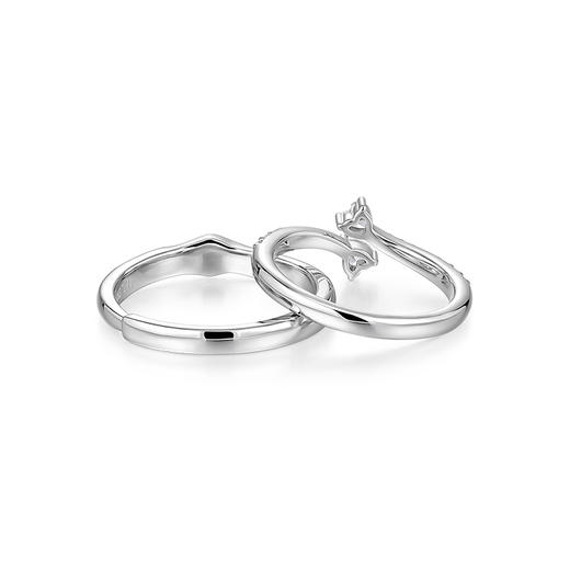 卡蒂罗/KADER 心心相印情侣对戒 925银经典爱心造型双向奔赴开口可调节一对 浪漫温柔恋爱氛围配饰 520礼盒女生 商品图3