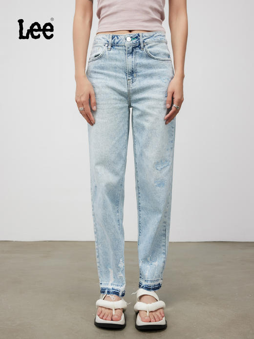 Lee夏411裤型高腰锥形凉凉裤女牛仔裤LWB1004116US00FA01226 商品图0