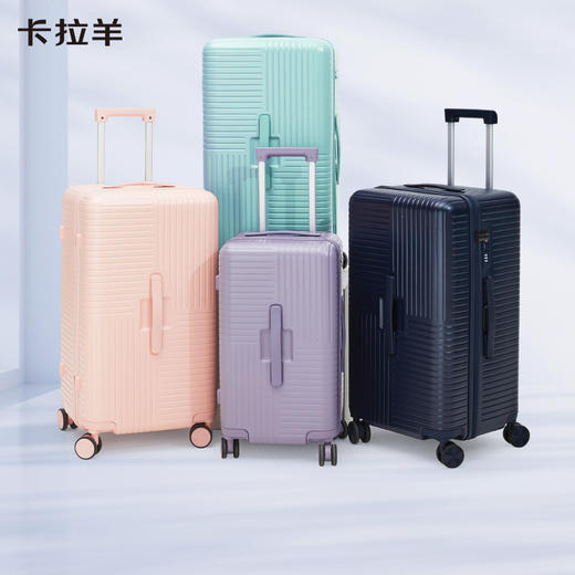 卡拉羊云朵魔方体箱纯PC防划耐磨万向轮行李箱 罗马假日CX8122 商品图0