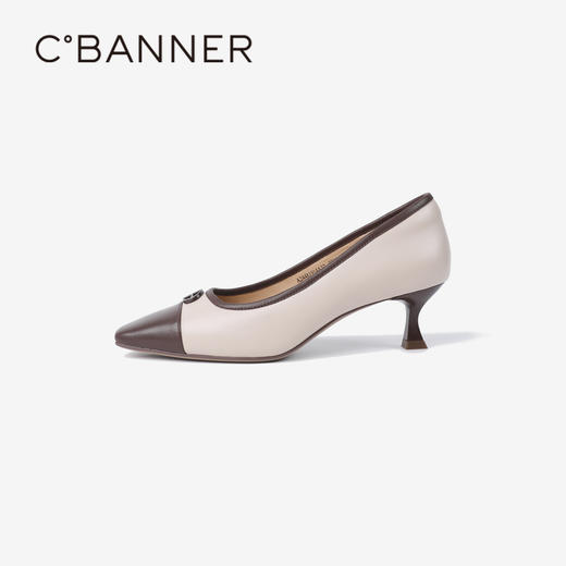【静音系列】千百度羊皮细高跟鞋女秋季浅口法式单鞋通勤A24481914 商品图1