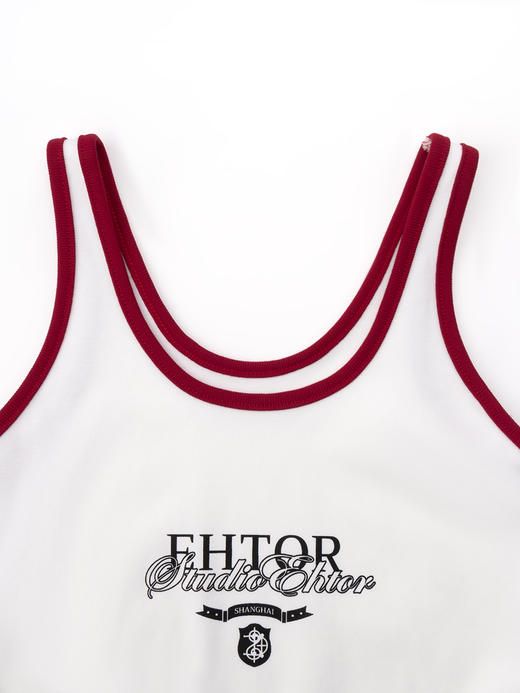 COCO ZONE 夏季设计感字母印花无袖背心百搭修身显瘦上衣CC2B0803 商品图4