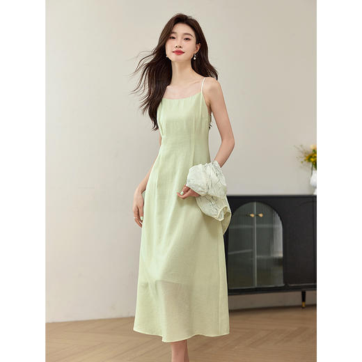 【五折购】熙世界新中式印花盘扣罩衫吊带连衣裙两件套夏女装国风套装裙子 商品图2