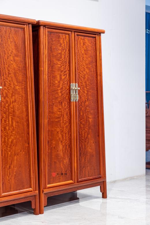 红桥红  家具严选  缅甸花梨（大果紫檀）【179 嘉木堂明式素面 圆角柜 】 商品图3