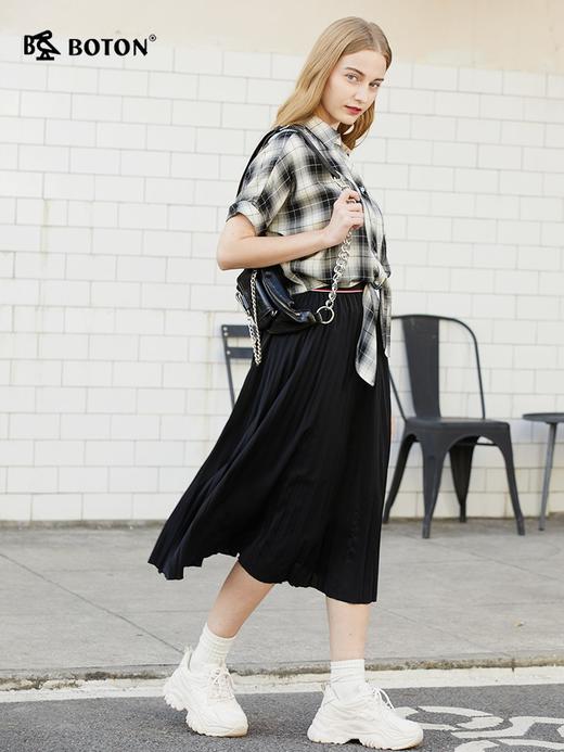 【灵动优雅】波顿年春夏季女士百褶半身长裙高端休闲百搭LK216123 商品图2