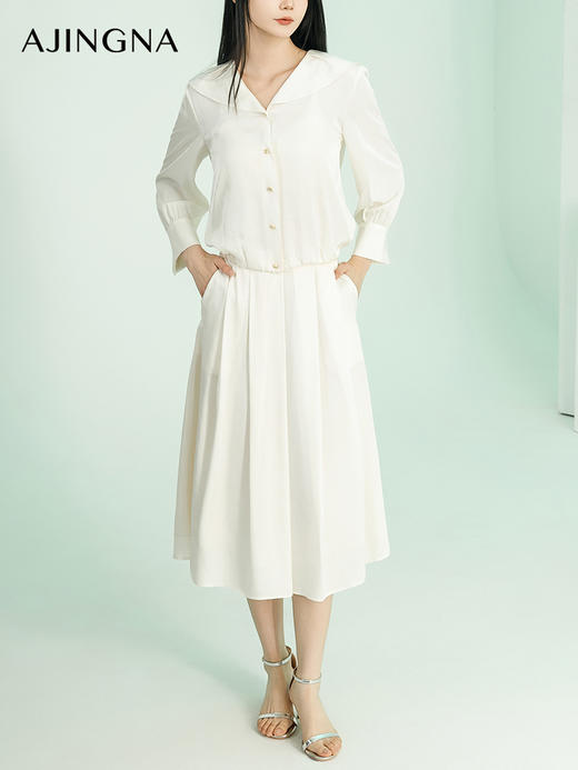 【商场同款】阿菁娜2024夏季新款中长款A字半裙A30X113031 商品图0