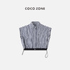 COCO ZONE 新款休闲时尚抽绳条纹衬衫上衣 23C29072 商品缩略图0