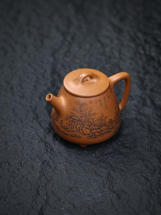 【青山特惠】精品段泥手工高石瓢紫砂壶.王强.270cc 商品图1