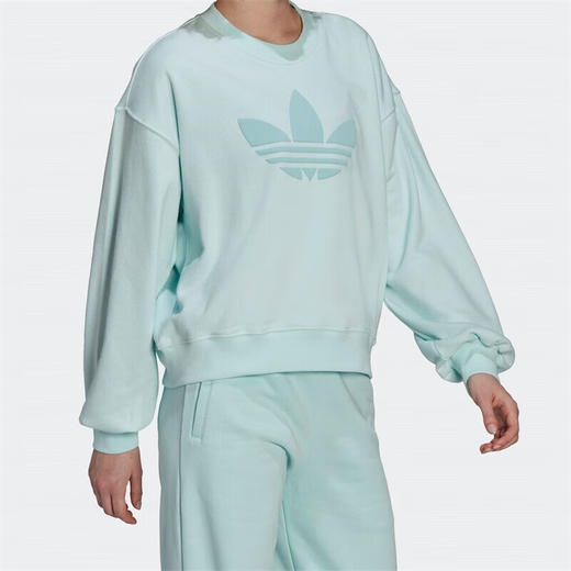 （YY）adidas/阿迪达斯  Adidas阿迪达斯卫衣女三叶草2023新款运动服休闲圆领套头衫 HU1607 商品图3