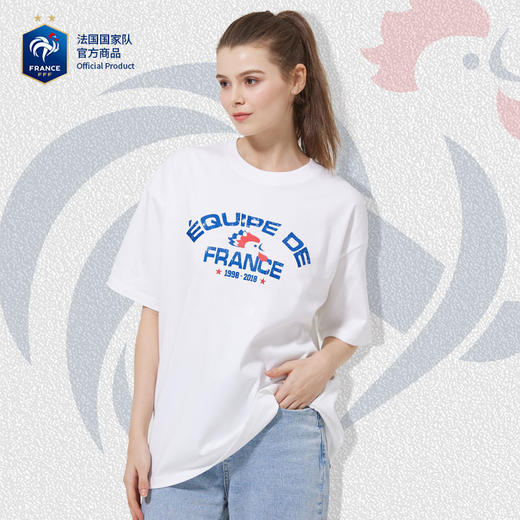 【官方正版】法国国家队 |白色助威印花T恤欧洲杯款球迷运动短袖夏 商品图1