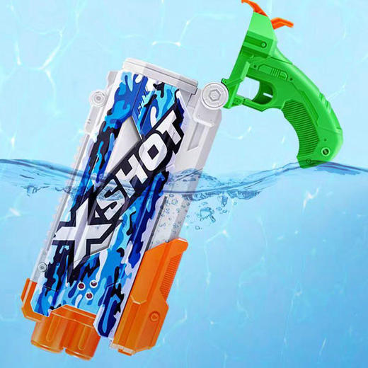 800ml容量 射程约9m | 新西兰ZURU  X特攻炫彩皮肤召唤者速充水枪 儿童男玩具水枪打水仗喷水抽拉呲水 5岁+ 商品图1