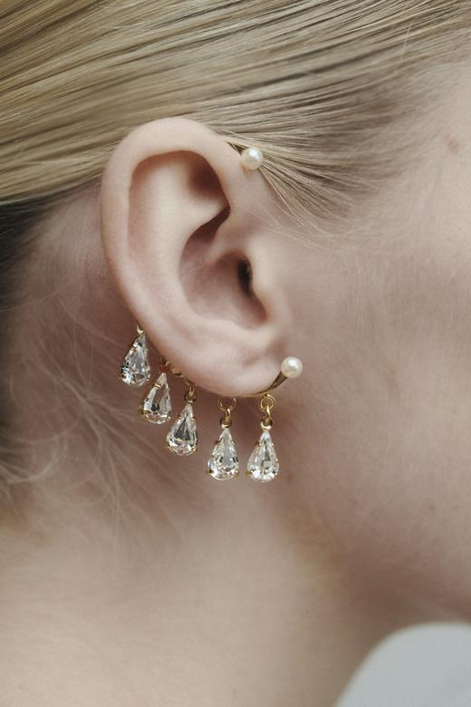 Chabaux Cyclamen Raven耳挂（金/银2色）（单个） 商品图0