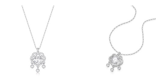 卡蒂罗/KADER 如意福牌系列 璀璨平安锁项链 925银新中式国潮镂空祥云古典好运可调节锁骨链 纳福吉祥灵动闪耀 商品图2