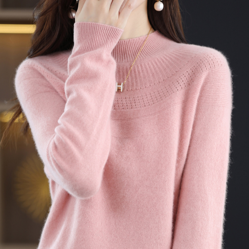 毛豆-XK1106一线成衣镂空羊毛衫