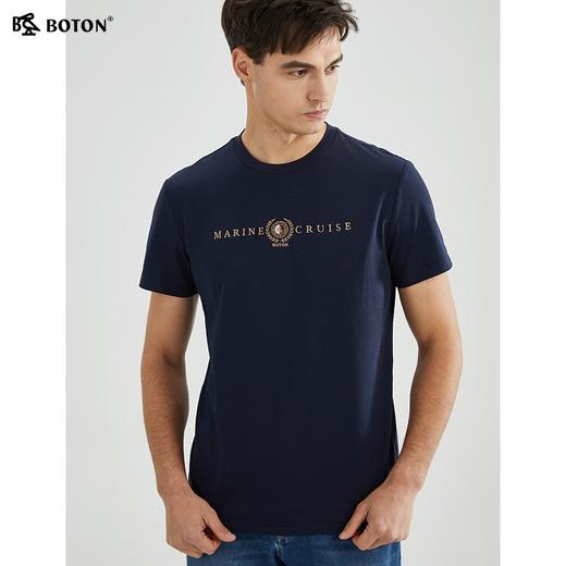 【吸湿透气】波顿春夏男士字母户外休闲短袖运动简约T恤衫MT937223 商品图1