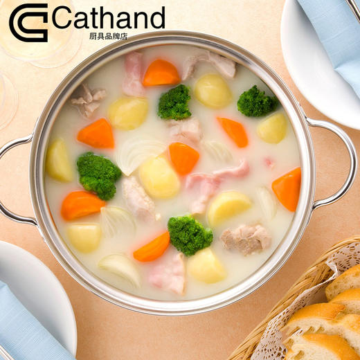 【样品特惠5折，最后2个无货退款】日本进口316不锈钢下村不锈钢汤锅双耳锅炖锅家用电磁炉26cm 商品图3