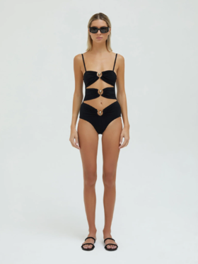 Christoper Esber - Pierced Orbit One Piece - Black - 女装 - 泳装 - 黑色