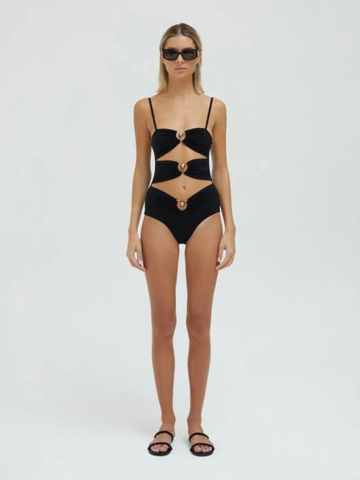 Christoper Esber - Pierced Orbit One Piece - Black - 女装 - 泳装 - 黑色 商品图0