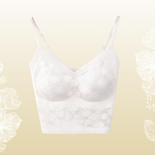 【免穿文胸！性感蕾丝吊带背心】整件7A级，轻柔触感婴儿肌，超薄显瘦百搭，塑形美体！无痕美背束腰透气超薄款舒适外穿小背心带胸垫内衣女 商品图4